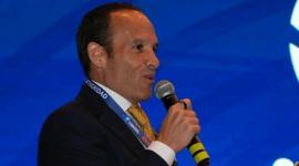 Francisco Egas, presidente de la FEF, durante un evento