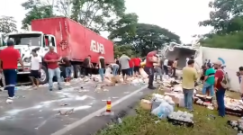 Siniestro de tránsito en el vía Balzar - El Empalme
