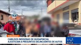 Comuneros aplicaron justicia indígena contra sospechosos de robo de vehículos. Además, sancionaron a jóvenes que consumían licor en la vía pública. Un reportaje de Edith Jácome