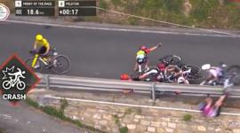 La ciclista italiana Debora Silvestri sufrió una aparatosa caída.