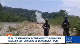 Las FF. AA.  destruyeron maquinaria pesada en tres provincias, causando un perjuicio económico a los grupos delictivos. Un reportaje de Belén Merizalde