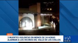 La Policía investiga varias muertes violentas ocurridas en menos de un día en el Valle de los Chillos, situación que mantiene en alerta a los residentes.Un reportaje de Gustavo Jaramillo