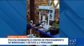 La Policía intervino un inmueble en el cantón Rumiñahui donde se procesaba droga. Dos personas recibieron prisión preventiva. Un reportaje de Juan Miguel Rodríguez
