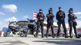 Mil agentes para la seguridad del partido de fútbol Marruecos-Ecuador en el Metropolitano, en Madrid.