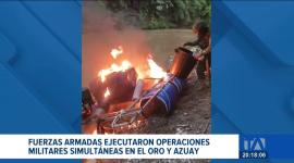 Militares desmantelaron nueve centros de acopio de gas y gasolina en El Oro, mientras que en Azuay neutralizaron bocaminas parte de la minería ilícita. Un reportaje de Bernarda Cevallos