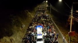 Cierres viale spor la caminata de fe a la Virgen de Baños de Agua Santa.