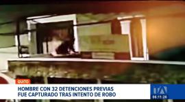 La Policía detuvo en el norte de Quito a un delincuente con 32 detenciones previas. El sujeto intentó robar una vivienda. Un reportaje de Juan Miguel Rodríguez