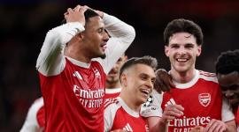 Arsenal lidera la Premier League inglesa con 70 puntos, nueve más que el Manchester City que es su escolta, a seis fechas de culminar el torneo.