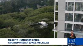 Esta herramienta permite dispersar semillas en zonas de difícil acceso para recuperar las hectáreas afectadas por los incendios forestales de 2024. Un reportaje de Mishell Villacís