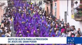 La comunidad franciscana y la Policía presentaron el plan operativo y la ruta oficial para la procesión de Jesús del Gran Poder en Quito. Un reportaje de Mishell Villacís