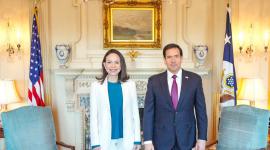 María Corina Machado se reunió con Marco Rubio en Estados Unidos.