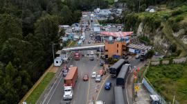 Intercambio comercial entre Ecuador y Colombia en el puente internacional Rumichaca