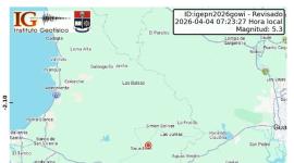 Sismo a 17.15 km de Santa Elena