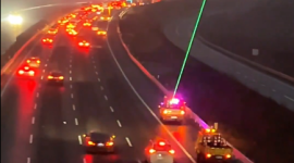 China despliega láseres de fatiga, por la noche, para evitar que los conductores se queden dormidos y puedan tener accidentes.