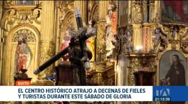 Las iglesias del centro histórico de Quito lucieron llenas de fieles y turistas previo al cierre de la Semana Santa. Un reportaje de Brigette Mancheno