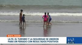Manta vivió una jornada de reactivación económica. Actos religiosos y actividades en las playas marcaron la agenda bajo controles de seguridad. Un reportaje de Daniel Moreira