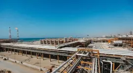 Yacimiento iraní de gas natural South Pars.