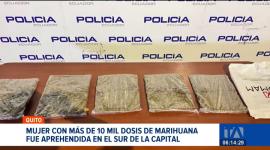 Una mujer fue detenida con más de 10 mil dosis de marihuana valoradas en 4 mil dólares. La Policía realizó varios operativos al sur de Quito. Un reportaje de Juan Miguel Rodríguez