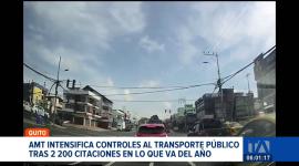 La AMT refuerza las inspecciones a buses y taxis en Quito. Advierten que no habrá tolerancia ante las infracciones  entregaran citaciones. Un reportaje de Nathalie Jiménez