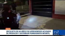 Detienen a un sujeto que producía y distribuía pornografía infantil en Quito. Una investigación reveló el abuso contra un menor de 12 años. Un reportaje de Brigette Mancheno