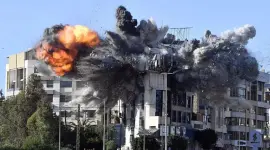 Explosión causada por un ataque israelí.