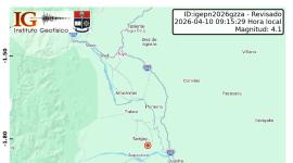 Un sismo sacudió a la provincia de Pastaza, en Ecuador, este viernes 10 de abril.
