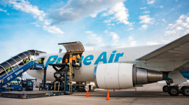 Amazon Air Cargo en el aeropuerto de Quito,.