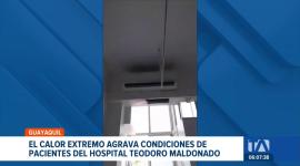 El calor extremo complica la atención médica en el hospital Teodoro Maldonado Carbo, áreas críticas continúan sin aire acondicionado. Un reportaje de Camila Guevara