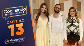 Mara, Basrtián y Josh en Cocinando a los Celebrities