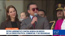 El mandatario colombiano arremetió contra las medidas económicas de Daniel Noboa y vinculó la situación fronteriza con la gestión de seguridad; además, la tensión diplomática se reavivó por menciones al caso de Jorge Glas.