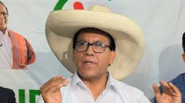 El candidato Roberto Sánchez dio una rueda de prensa en Lima (Perú), el martes 14 de abril de 2026.