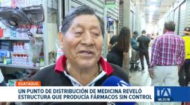 El allanamiento a un punto de distribución reveló una estructura dedicada a la producción ilícita de fármacos que se distribuían en la Bahía de Guayaquil.  Un reportaje de Catalina García