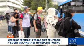 Ante el pedido de los transportistas de Pichincha de evaluar el costo del pasaje, usuarios rechazan la medidas y piden mejoras en el servicio. Un reportaje de Brigette Mancheno