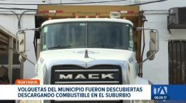 Gracias al monitoreo de las cámaras de Segura EP, se logró capturar a dos empleados del Municipio de Guayaquil por robo de combustible. Un reportaje de Jazmín Solís