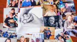 Fotos de recuerdo del donante fallecido Anthony Green con sus hijos y nietos.