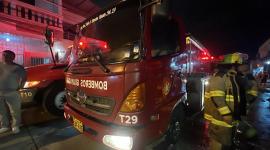 Incendio estructural en Leónidas Plaza y Cristóbal Colón, sector Cristo del Consuelo.