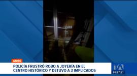 Tres delincuentes fueron capturados en el centro de Quito mientras intentaban perforar la pared de un inmueble para ingresar a una joyería. Un reportaje de Juan Miguel Rodríguez