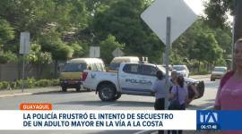 La Policía Nacional interceptó a sujetos armados que pretendían secuestrar a un adulto mayor en la Vía a la Costa. Un reportaje de Camila Guevara