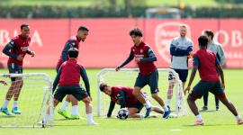 Un entrenamiento del Arsenal en su complejo.