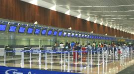 Movimiento de pasajeros en el aeropuerto internacional "José Joaquín de Olmedo" de Guayaquil.