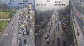 Desde el sistema de video vigilancia ECU-911 se visualiza a esta hora el flujo vehicular en los ingresos y salidas de Quito.