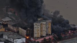 El edificio Multicomercio fue consumido por un voraz incendio en febrero de 2026.