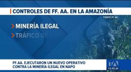 El Ejército destruyó maquinaria y combustible utilizados en actividades ilícitas durante una intervención en Napo.
