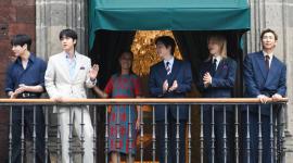 BTS en el Palacio Nacional de México junto a Claudia Sheinbaum
