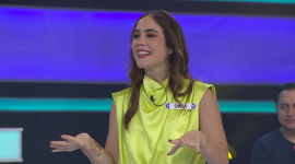 Samia Alava la líder de la noche en el centro de la huella alista su primer juego de la noche en ¡Ahora Caigo!