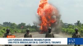 En un nuevo golpe a las estructuras del narcotráfico, las Fuerzas Armadas destruyeron un espacio de aterrizaje irregular en Guayas. Un reportaje de Paula Kuhn