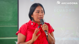 La alcaldesa de Archidona, Amada Grefa, en un evento el 4 de mayo de 2026.
