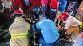 Un vehículo quedó a un lado de la calzada y completamente destruido en el km 26 de la vía El Triunfo, en Guayas.