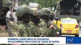 Durante una jornada de control que dejó más de 170 detenidos en Sucumbíos, el ministro John Reimberg confirmó que el toque de queda no será renovado. Un reportaje de Gustavo Jaramillo