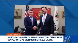 Daniel Noboa cumplió una cita con el vicepresidente de Estados Unidos; para este jueves, su agenda incluye un encuentro con el presidente de la OEA.